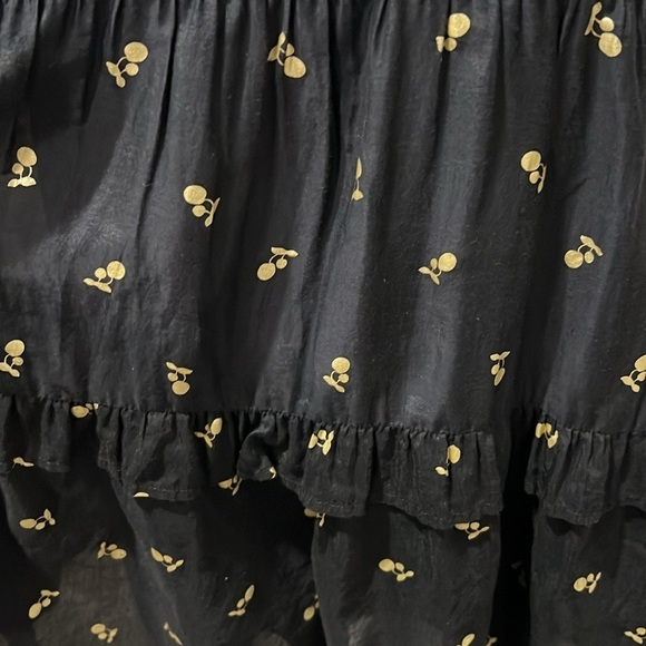 Juicy Couture BLACK LABEL spaghetti strap black and gold cherry BoHo dre… - Picture 6 of 9